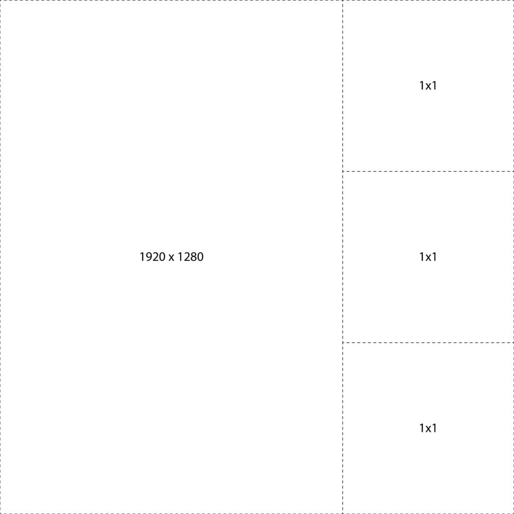 Social Size guide Facebook - Square post layout